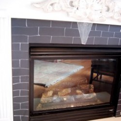 chalkboard fireplace