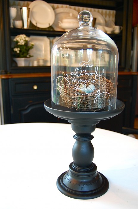 cloche on stand