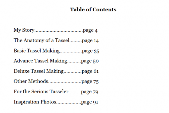 Table of Contents