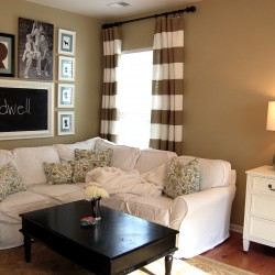 striped drapes