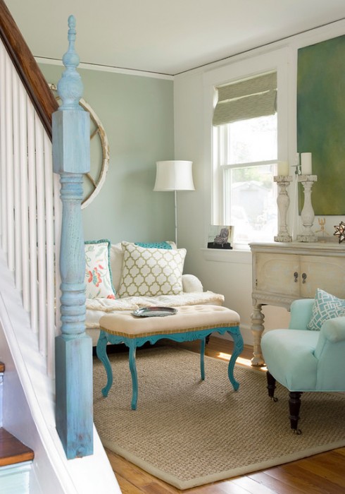 painted newel post