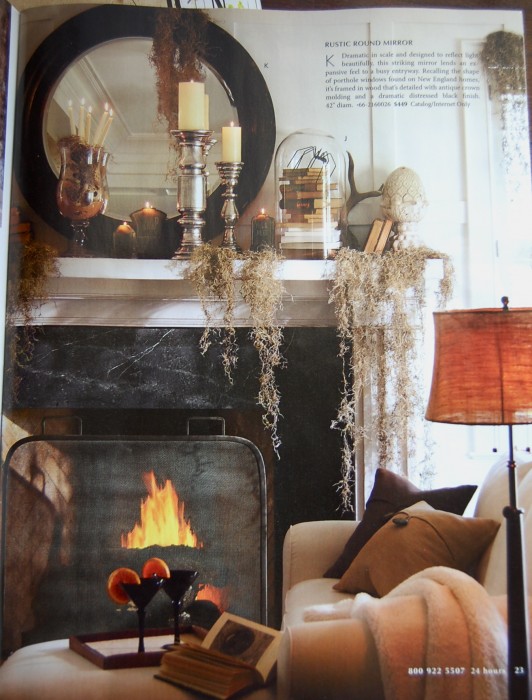 spanish moss mantel mantle