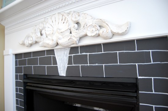 chalkboard fireplace surround