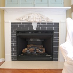chalkboard fireplace