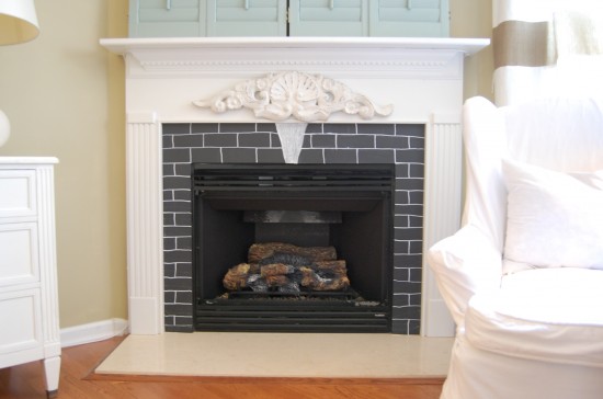chalkboard fireplace