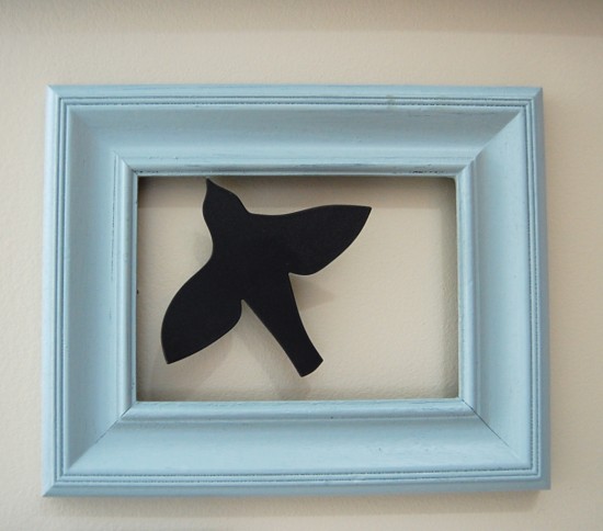 framed bird