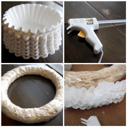 coffee filter wreath coffee filter wreath