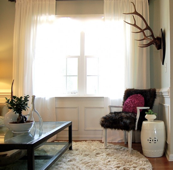 fur chair