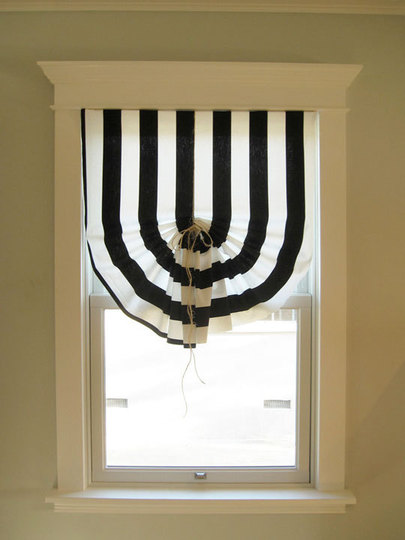 Black and White Fabric with Twine