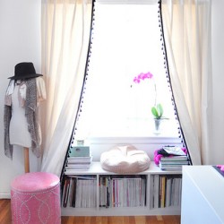 black tassel fringe