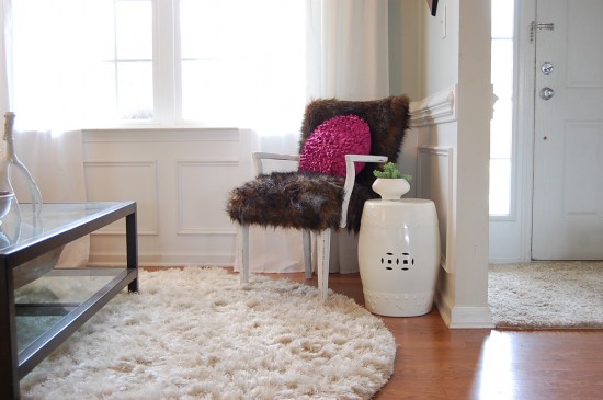 fur chair