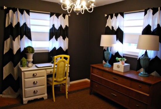 Painted Chevron Drapes