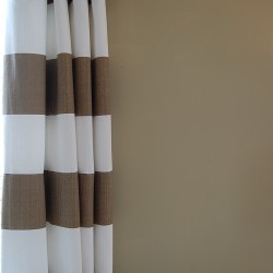 striped drapes