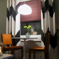 Chevron Drapes Living Room