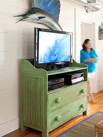 dresser as entertianment center