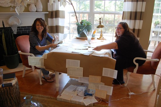 book page table cloth