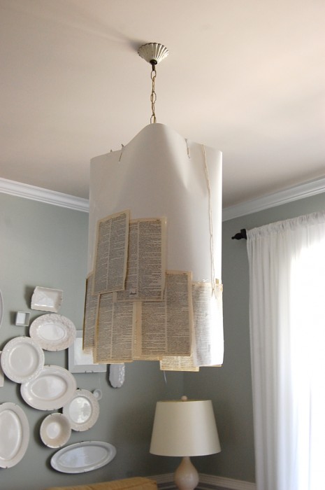 decorating with book pages