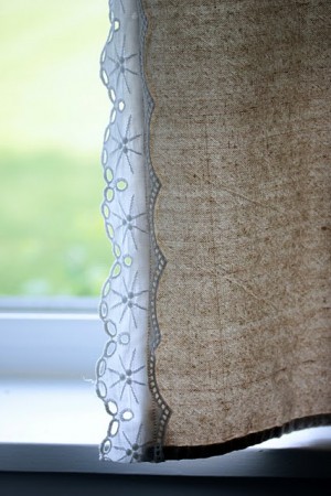 Lace and Drop Cloth Corners