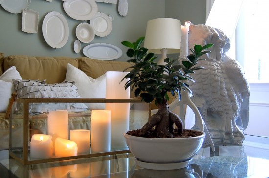 autumn decor candles