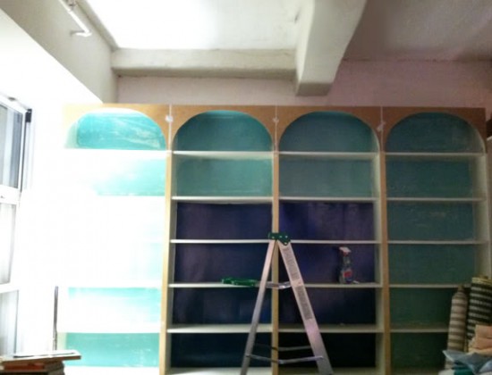 DIY arched bookcase bookshelf