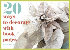 decorate with book pages