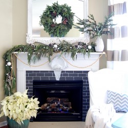 Easy Christmas Mantle Mantel