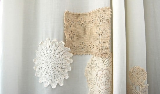 doily shower curtain