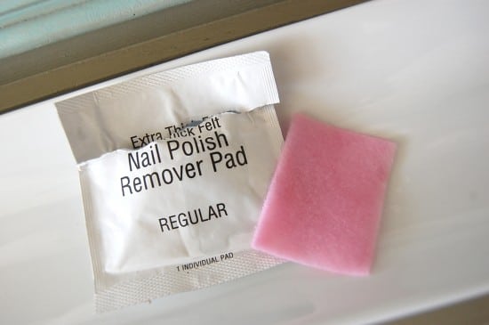 nail polish remover pad