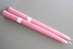 thrifted pink candles