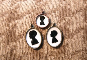 custom DIY silhouette pendant necklaces
