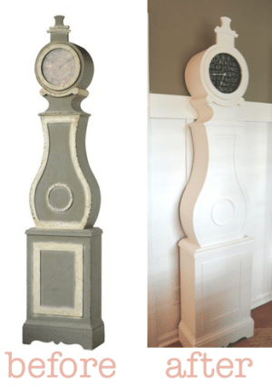 grandfather clock makeover