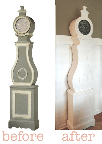 grandfather clock makeover