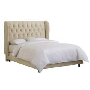 Tufted+Wingback+Bed