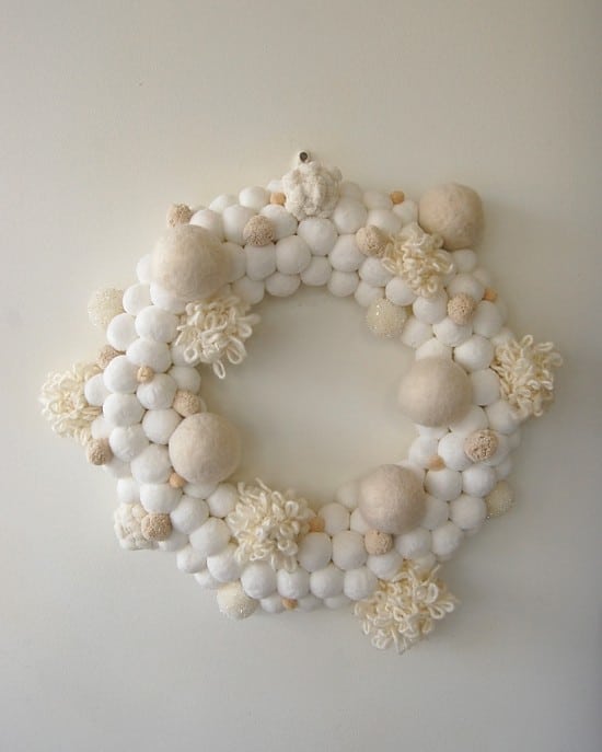 pom pom wreath