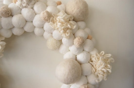 DIY felted wool wreath
