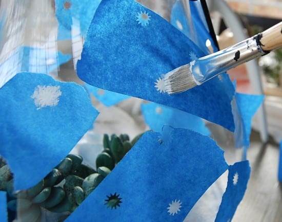 snow lantern DIY duct tape project