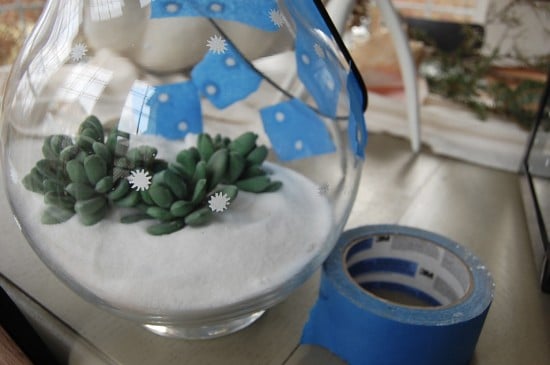 DIY snow lantern