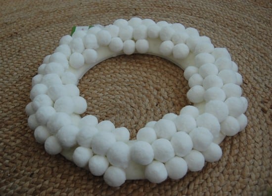 felted wool DIY wreath