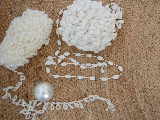 DIY felted wool snowball wreath like anthropologie