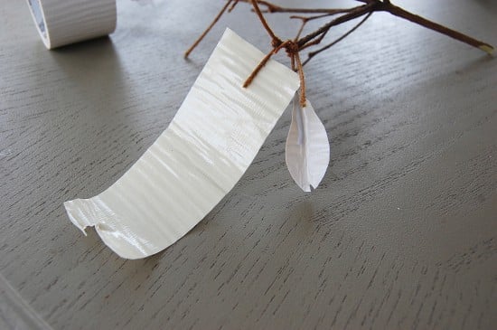 duct tape leaves DIY
