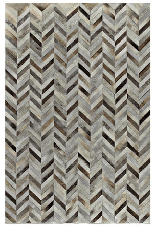 joss & main patchwork cowhide rug herringbone
