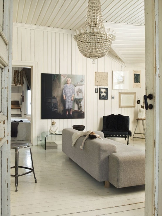country casual crystal chandelier