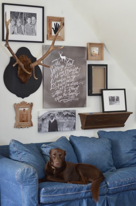 gallery wall in progress