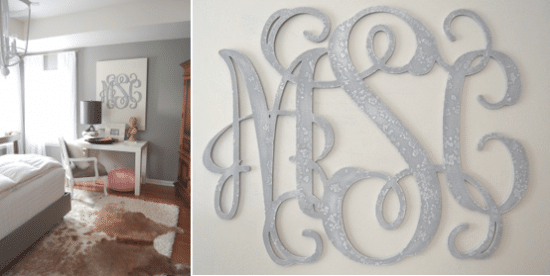 wooden monogram