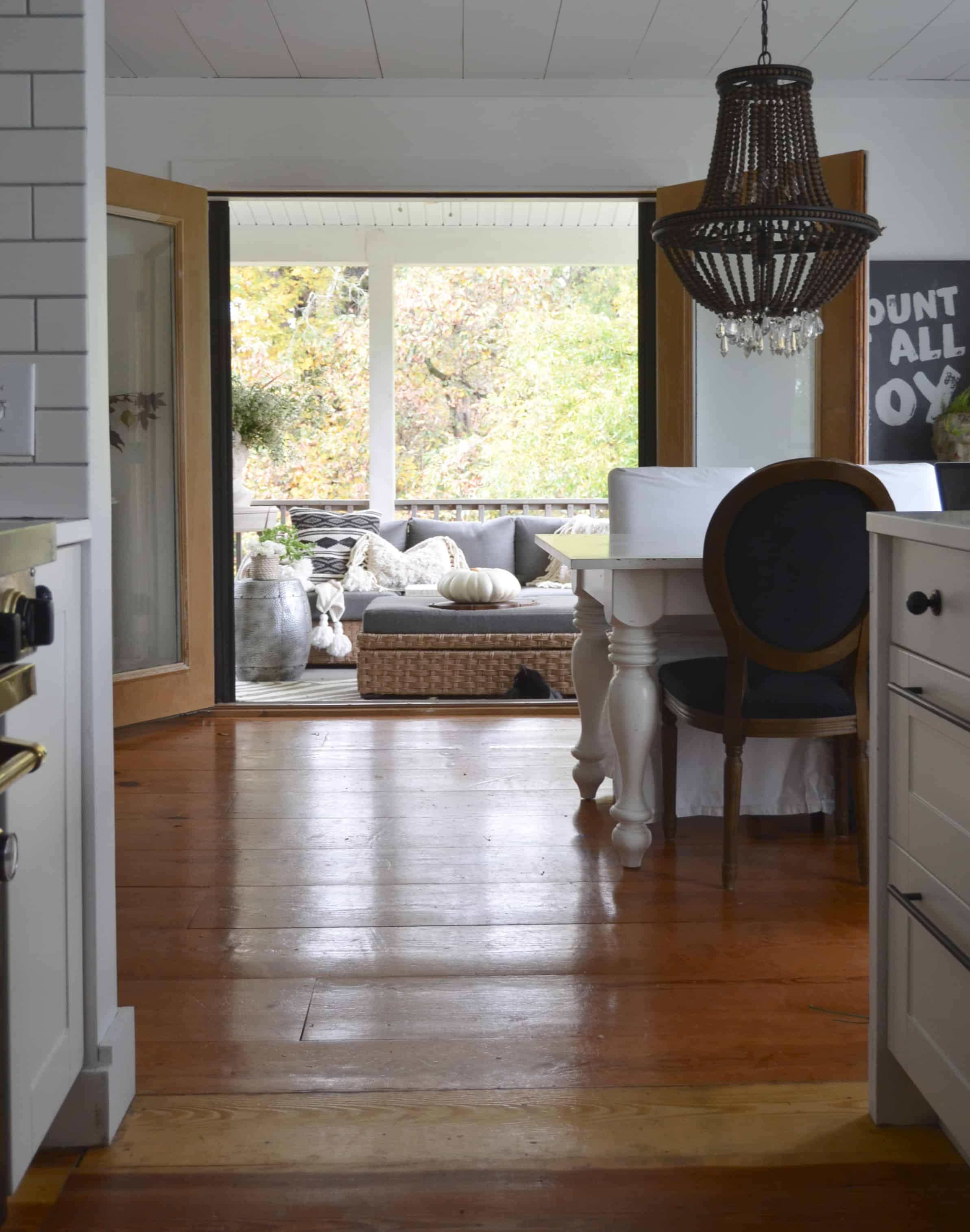 view to the porch